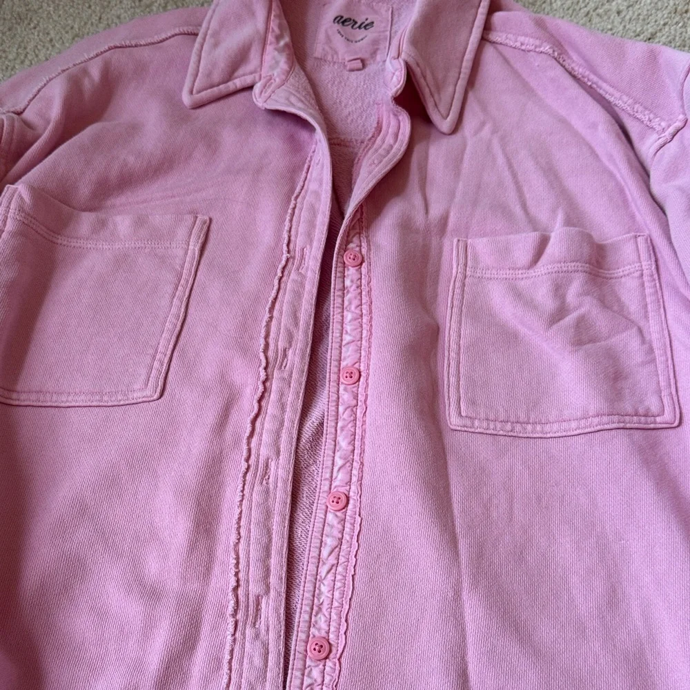 Aerie Light Pink Textured Shirt - Picture 5 of 6